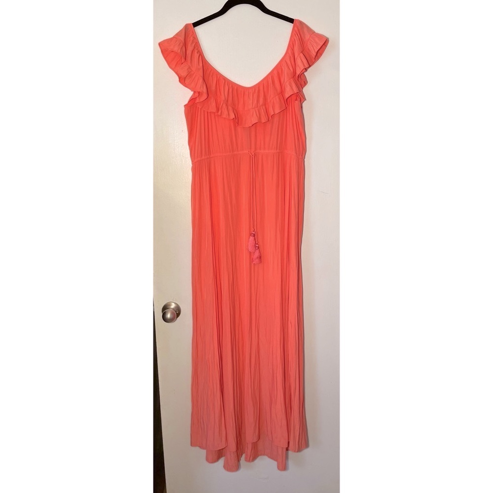 NWT Calypso St. Barth Coral Ruffle Dress - Small